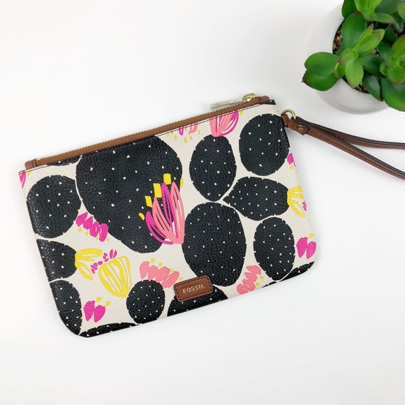 Fossil Handbags - Fossil Tessa Floral Cactus lg wristlet NWT